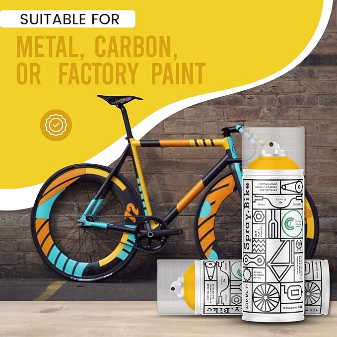 Spray.Bike Spray Paint | Designed Mainly for Bicycles | Multi-Use Acrylic Spray Paint for Metal, Plastic | High Coverage Bike Paint, 400ml