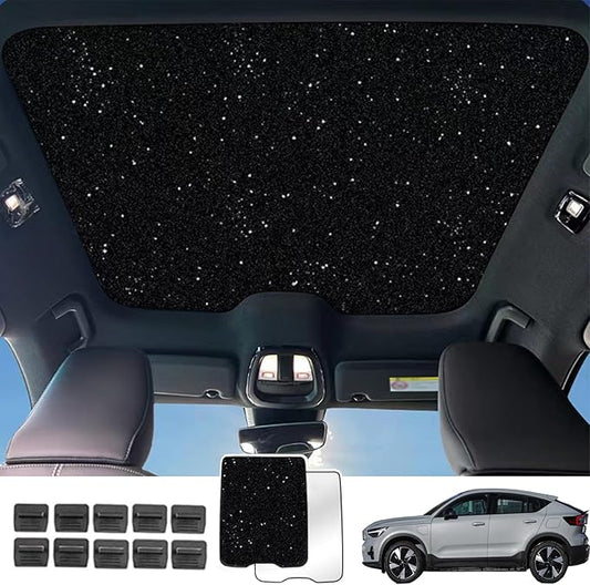 Car Sunroof Compatible with Volvo C40(Not for XC40) 2021-2023, Foldable Glass Roof Sunshade with Storage Bag, Sunshade Roof Heat Insulation Sun Protection Interior