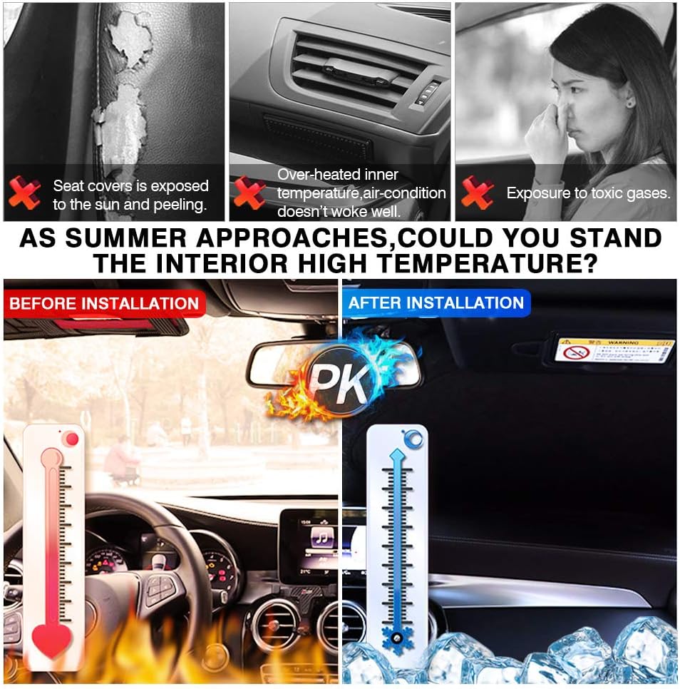 KUST Windshield Sun Shade for Toyota RAV4 2019-2023 2024 2025 Window Shade Sun Visor Cover Foldable Blocks UV Rays Keep Your Car Cooler