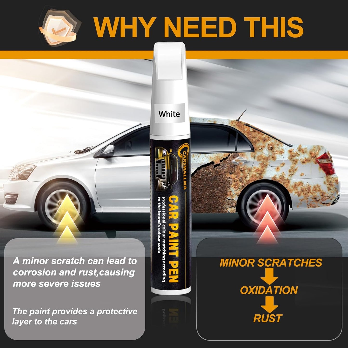 L0G3/6L Aurora Red Metallic Car Touch Up Paint for Volkswagen, Color Accurate Car Paint Scratch Repair Pen Kit Quick & Easy Fix Vehicle Chips and Automotive Nicks Scuff