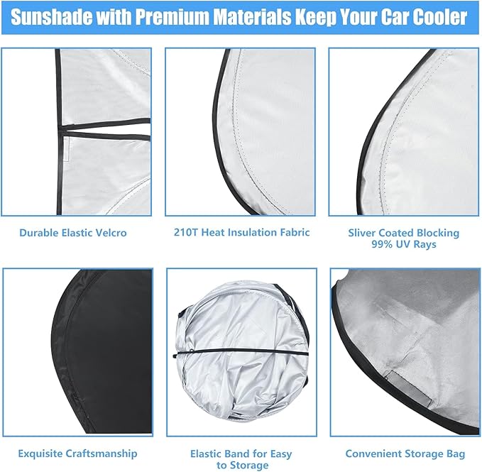 for Ford Expedition Windshield Sun Shade 2025-2018 Front Window Sunshade Fit Ford Expedition Accessories Fodable Car Sun Visor UV Protector Shade Heat Shield Cover