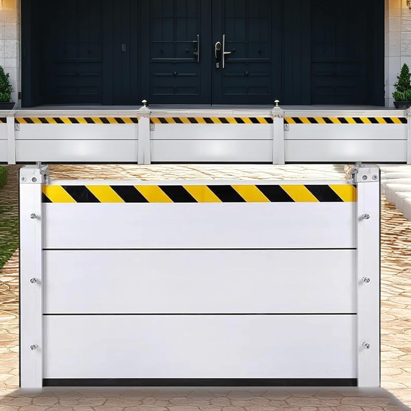 Flood Barriers for Home Exterior,Aluminum Alloy Outdoor Garage Doors Water Barriers for Flooding(H7.9Inch,L13FT)