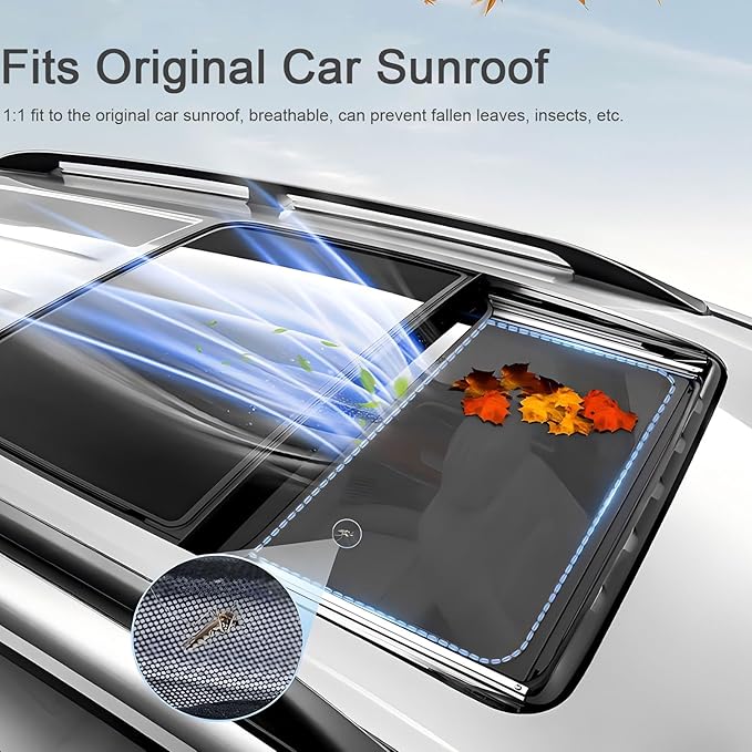 Glass Roof Sun Shade Compatible with Audi Q5 Accessories 2009-2017, Foldable One-Piece Sunshade Roof, Heat Insulation Sun UV Protection Car Sunroof Sunshade