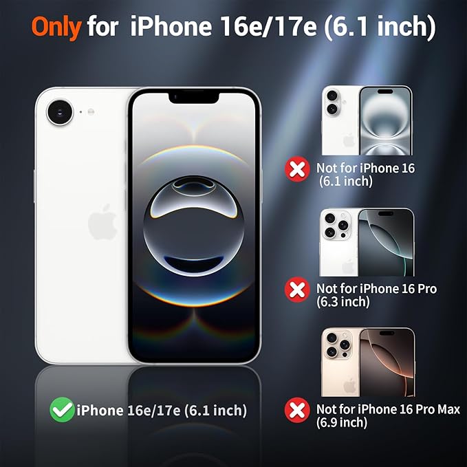 SUPFINE Magnetic for iPhone 17e Case/iPhone 16e Case (Compatible with MagSafe)(Military Grade Drop Protection) Slim Translucent Matte Shockproof with Anti-Fingerprint Phone Case 2025,Desert Gold