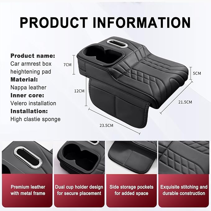Car Armrest Cover for BMW M440i 2020 2021 2022 2023 2024 2025 2026, Center Console Cover Mat Armrest Seat Box Cover Cushion Console Pad Interior Accessories,D