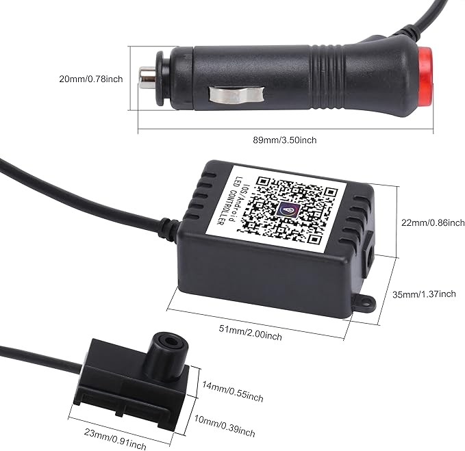 4 m Optic Fiber Car Ambient Lighting Kit Bluetooth App Control 64 Colors Multicoloured Music Interior Lighting Kit 12V 1W