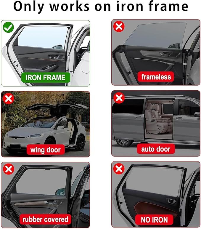Car Curtains for Side Window - 2 Pcs Back Privacy Sun Shades Magnetic 100% Block Light Car Window Covers with Cooler Feeling (dexterous, back-2pcs)