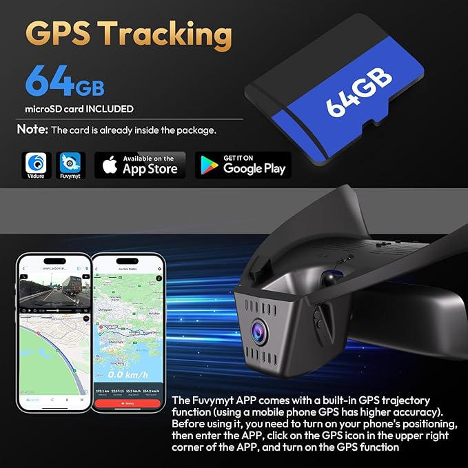 Front 4K Dash Cam for Toyota Highlander 2020-2026 L LE Limited XLE XSE Platinum UX70 (Gen4),OEM Factory Look,WiFi & APP,G-Sensor, Loop Recording,Plug & Play,64GB Card