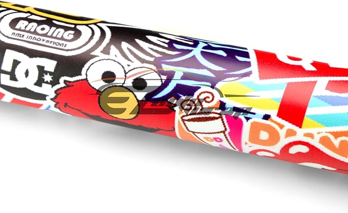 Free Tool Kit EZAUTOWRAP ES Bomber Hellaflush Anime Cartoon Car Vinyl Wrap Sticker Decal Air Release - 60"X600" (5FT X 50FT)