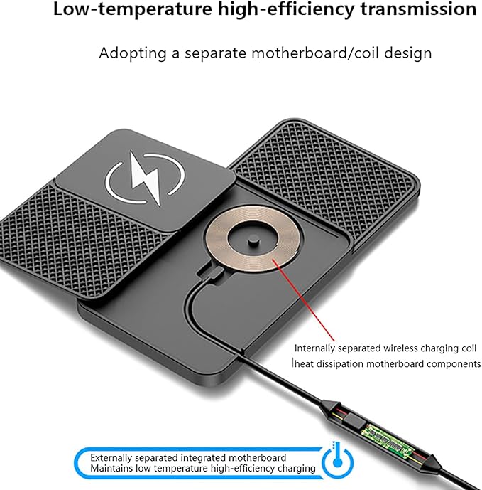 Wireless Car Charger Pad for Chevrolet Silverado,20W Fast Wireless Phone Charger Cell Phone Cordless Charging mat,Non-Slip Phone Charging,30cm Cable Type-C