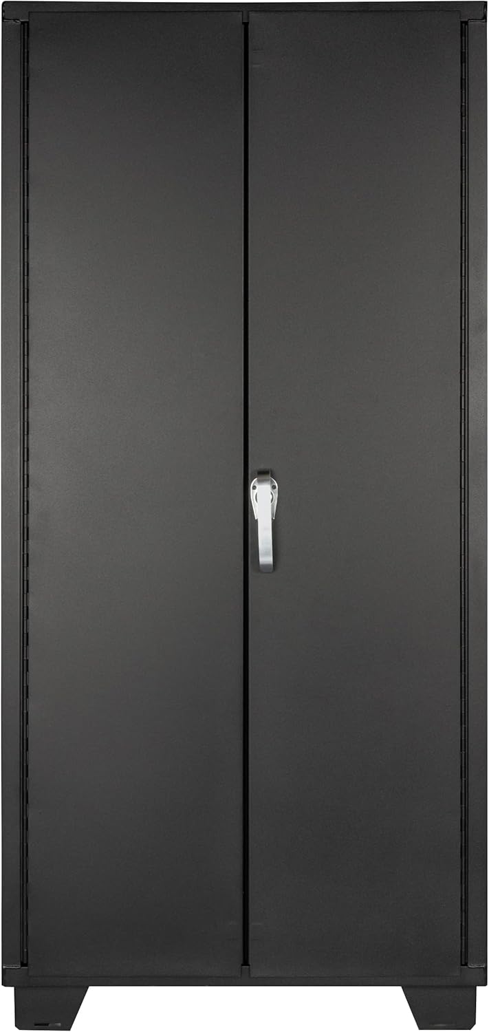 Jamco Tool Storage Cabinets with Bin Mounts, Model DF, Includes 122 Bins, 36-Inch W x 24-Inch D x 78-Inch H, Red Bins