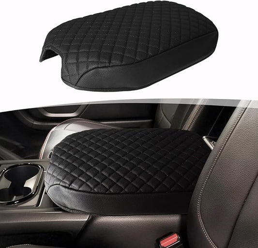 Center Console Armrest Cover for Nissan Titan 2016-2024, PU Leather Middle Console Lid Protector Arm Rest Cushion Anti-Scratch Thick Pad(Bucket Seat Only)