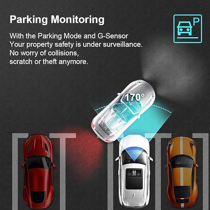 Fitcamx Front 2K+Rear 1080P Dash Cam for 2024 2025 Mazda 3 Select Sport Premium Plus Turbo Carbon Edition Preferred, OEM Look, Dual Loop Recording, WiFi & APP, Parking Mode, Easy to Set, 64GB Card