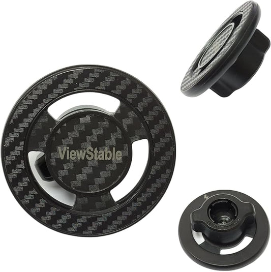 YKI 17mm Magnetic Phone Mount Adapter Compatible with Mag Safe, ViewStable Magnetic Car Phone Mount for 17mm/0.67inch Ball Socket, 360 Degree Rotatable Ball Mount Adapter for All Smartphones
