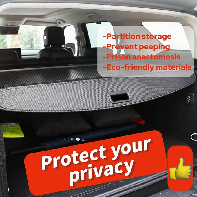 Cargo Cover Retractable Fit for Audi Q5 SQ5 2018-2024（not fit Sportback Retractable Trunk Rear Security Cover Shielding Shade Trunk Cover