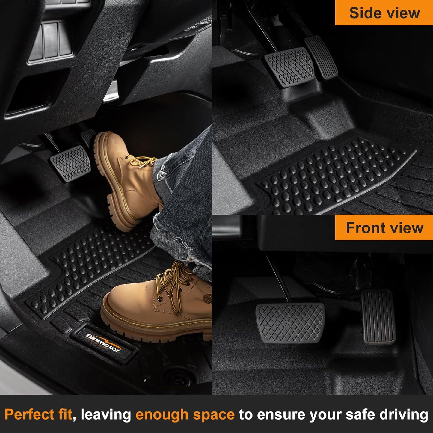 Binmotor-Floor Mats & Cargo Liner for Toyota Corolla 2009-2013, All Weather Car Floor Mat Cargo Trunk Mat Rubbler Liners for Toyota Corolla Accessories Custom Fit