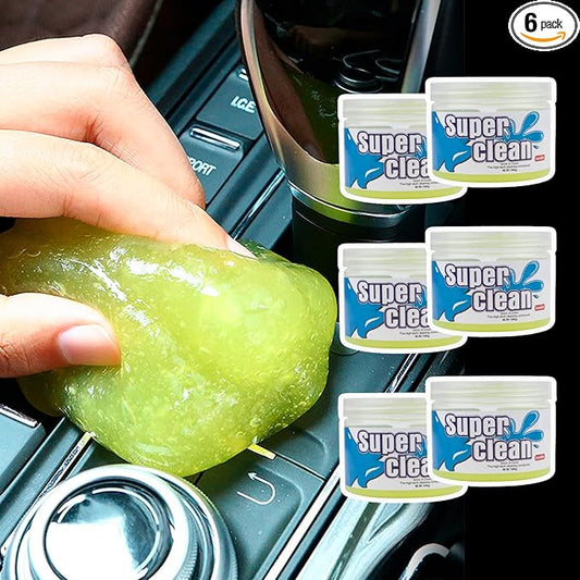 x xotic tech Car Cleaning Gel for Car Detailing Putty Interior Cleaner Slime Auto Detail Tools Supplies Accessories Valentines Day Gifts for Him Her Men Women Stocking Stuffers Yellow 6 Pack