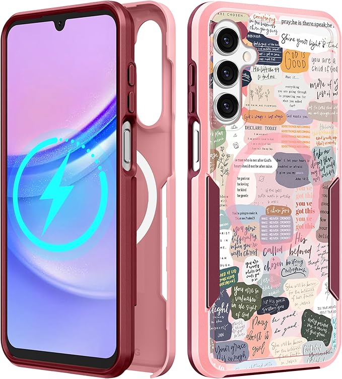for Samsung Galaxy A14 5G Phone Case - Compatible with MagSafe Women Girls Cute Magnetic Protective Cover Girly Kawaii Unique Heavy Duty Shockproof Design for Samsung Galaxy A14 5G Cases