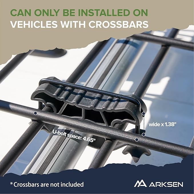 ARKSEN 43" x 39" x 6" Roof Rack Basket with Extension, Cargo Net & Ratchet Straps, 150 lb Heavy-Duty Steel Cargo Carrier, Fits Crossbars up to 1.38" Thick, for SUV & Pickup Truck