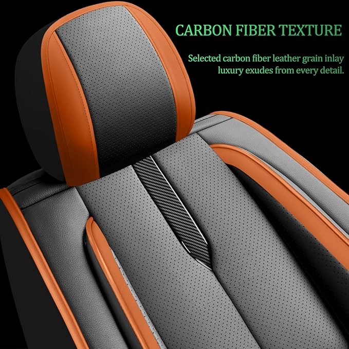 Fit Highlander Car Seat Covers for Toyota Highlander 2007-2026 -Upgraded Premium Waterproof & Breathable Leather,Airbag Compatible,All-Weather Seat Cushion Protector,2 Front/Black-Brown