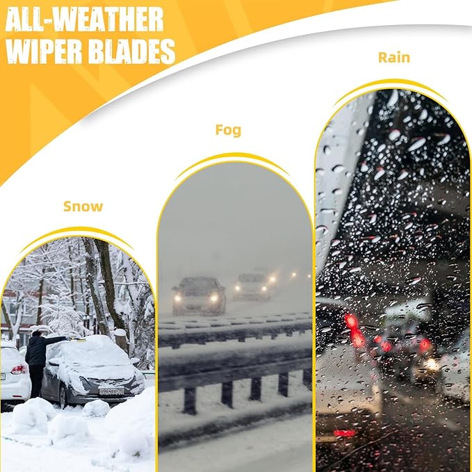 MIKKUPPA 22"+22"+12" Windshield Wipers Replacement for 2015-2020 Chevrolet Suburban Tahoe Cadillac Escalade - Front & Rear Wiper Blades with Rear, All Season Wiper Blades Set, U/J Hook (Pack of 3)