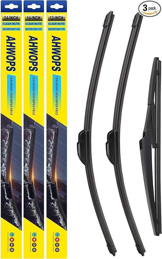 3 Wiper Front and Rear Wiper Blades for Scion xB 2008-2015, OE Original Style (22″/20″ Front/14″ Rear) For My Car