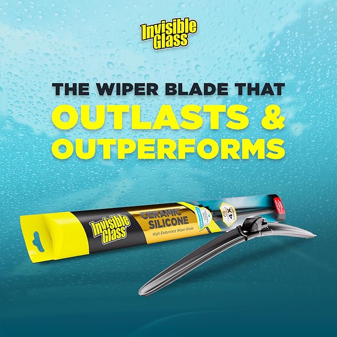 Invisible Glass CSB22 Ceramic Silicone 22" Premium All-Season Windshield Wiper Blade – Automotive Replacement Beam Blade with HydroGuard Water Repellent Coating for Quiet, Streak-Free Performance