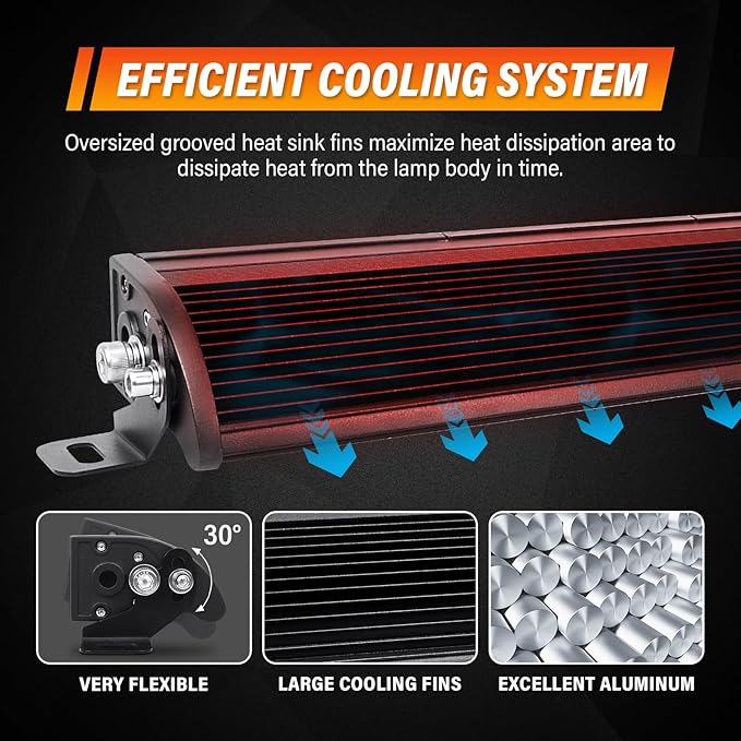 AUXTINGS 44 inch Single Row Dual Color LED Light Bar 240W Off Road Light Bar White Amber Combo LED Work Light Truck UTV 4x4 Cars SUVs ATVs Boats Fog Driving Light with Wiring Harness kit