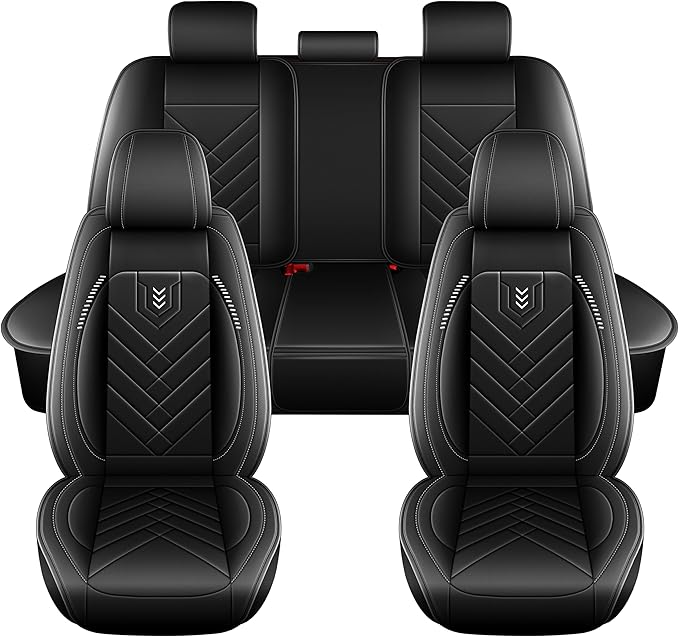 AOMSAZTO Car Seat Cover for Chevrolet Chevy Trailblazer 2021-2024 2025 2026 Full Set: Waterproof Faux Leather Car Seat Protector - Interior Seat Covers Decoration Refresh Accessories - Black