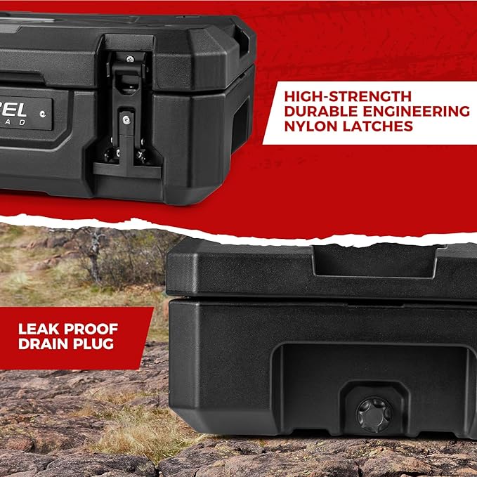 RUGCEL 126 Quart Waterproof Dry Storage Box - Heavy-Duty Overland & Off-Road Storage Case for Camping, Road Trips, Vehicle Trunk/Roof Rack (126QT CASE)
