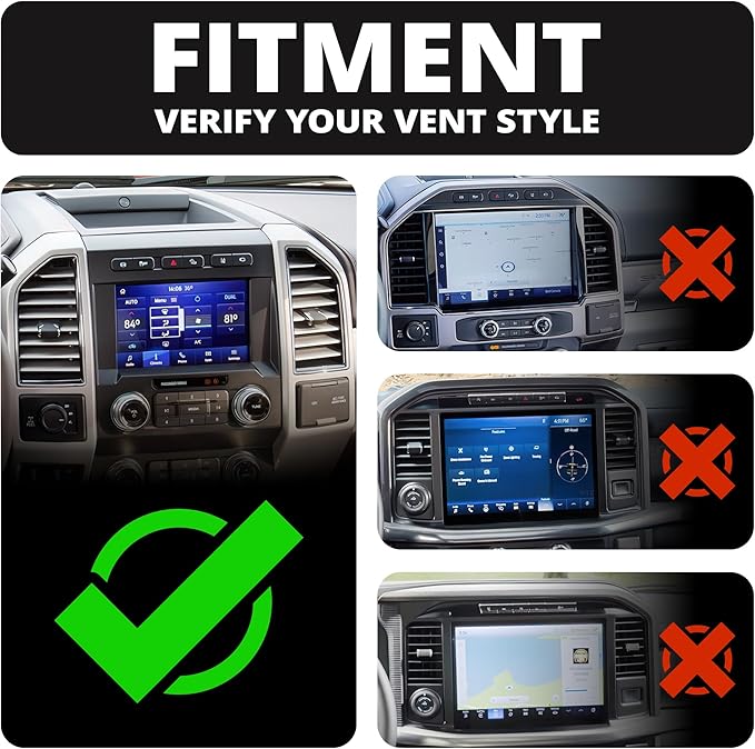 Tackform LINK Vent Phone Mount Compatible with 2015-2020 Ford F-150, 2017-2021 Super Duty, 2018-2021 Expedition | Aluminum | Universal Magnetic Holder | 2" Arm | Purple Knob | (NOT MAGSAFE Compatible)