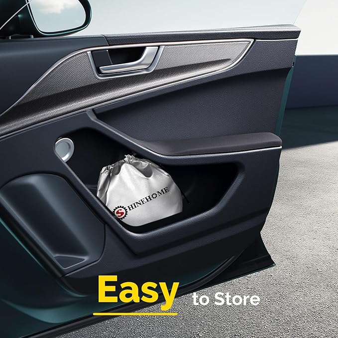 Car Sun Shade for 2019-2024 2025 2026 Dodge Ram 1500 Windshield Sun Shade, Sun Visor Windshield Screen Cover for Ram Front Window Sunshade Foldable Auto Interior Accessories UV Block to Keep Cool