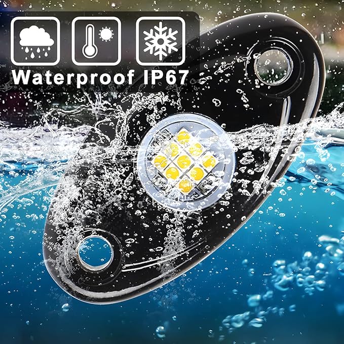 Rock Lights for Trucks, 4 Pods LED Rock Lights, IP67 Waterproof Neon Rock Lights Kits for Pickup ATV Off Road SUV, High Brightness Multifunction Underglow Lighting Glow Trail Rig Lamp (Red)