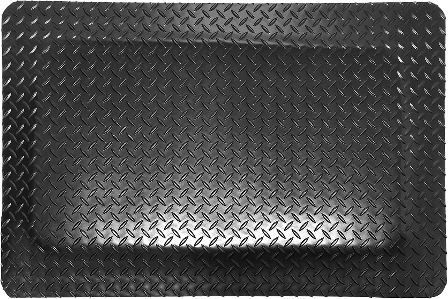 Rhino Mats, American Classic Diamond Anti-Fatigue Mats, Industrial Ergonomic Comfort Standing Mat for Work, Home, Garage, Office, Kitchen or Anywhere (Black 9/16" Thick, 4 FT. x 24 FT.)