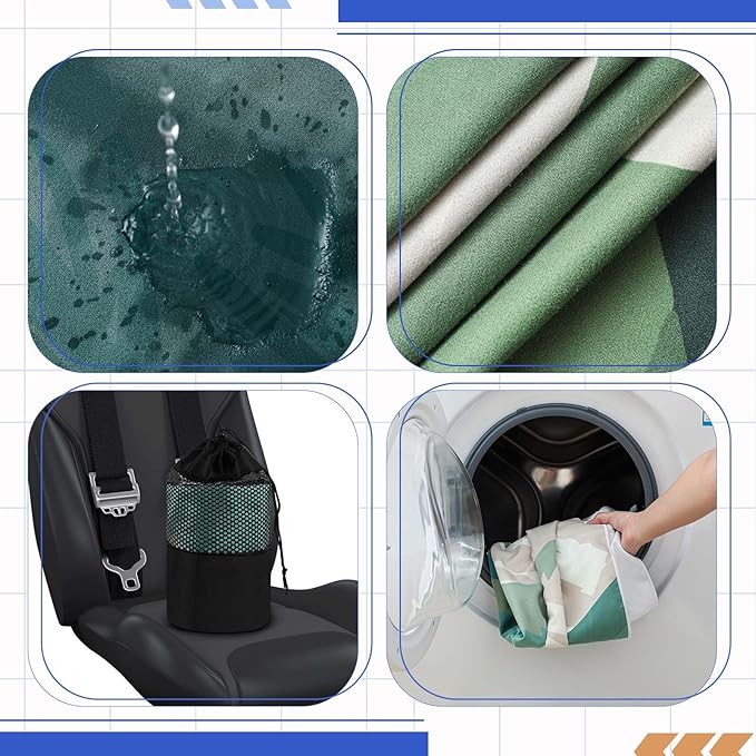 1 Pack Car Seat Towel Covers with Storage Bag 63 x 32 Inch Athletic Running Towel Seat Sweat Washable Non Slip Cover Gift for Car Outdoor Sport Activities (Yosemite)