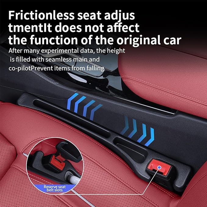2PCS Car Seat Gap Filler Organizer - No-Drop Car Seat Gap Plug with Storage Slot - Soft Foam Multifunctional Seat Guard for Cars & SUVs | Truck | Universal Fit, Black