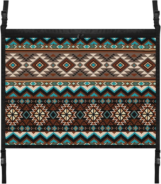 NDISTIN Southwest Aztec Car Ceiling Storage Net Adjustable Car Ceiling Cargo Net Pocket Droop Less Car Roof Cargo Net Universal Fit for SUV Truck Van Interior Auto Accessory