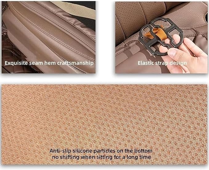 Car Seat Cushion for Porsche Macan 2015-2025-pr, Breathable Non-Slip Driver Seat Pad Ergonomic Memory Foam for Long Driving Car Office,B/3Pcs-Black