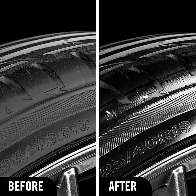 Turtle Wax Hybrid Solutions Graphene Acrylic Tire Shine Spray Coating, Long-Lasting Rich Black Shine, No-Sling, Water-Resistant Tire Dressing with UV and Dirt Repellent Protection, 23oz (Pack of 2)