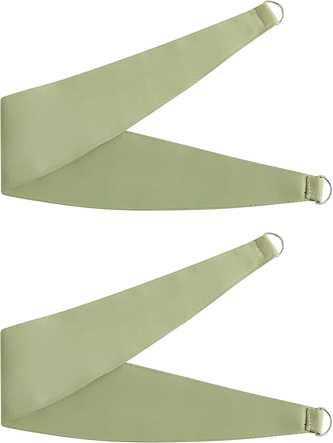 Bujasso Sage Green Blackout Curtains with Sheer Overlay Mix and Match Double Layer Thermal Insulated Window Panels 95 inch for Living Room Bedroom Green Drapes with Tiebacks Grommet Top 54" Wx95 Lx2