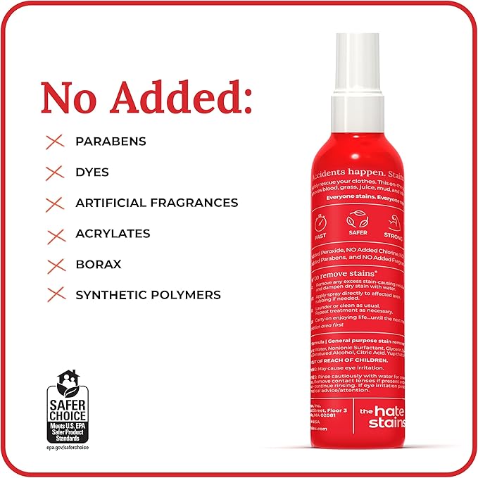 Emergency Stain Rescue Stain Remover Spray - Spray & Wash Treater for Clothes - Carpet Stain Remover & Wine Carpet Cleaner - No Added Phosphates - 4 Fl Oz, Pack of 1