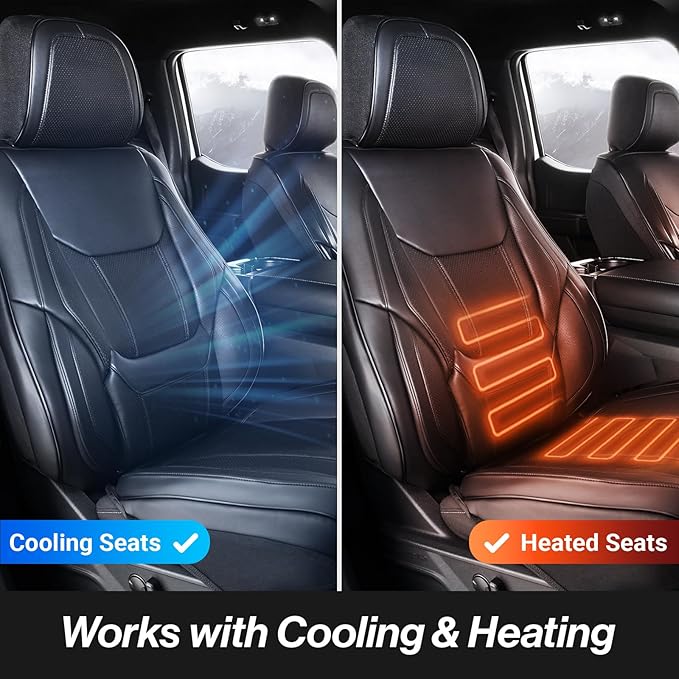 Coverland Custom Fit Car Seat Covers for SUV Compatible with [Nissan Ariya, Toyota 4Runner] Premium Car Seat Cover Water Resistant Leather Non-Slip Interior Protector [Full set Black - Size Chart X88]