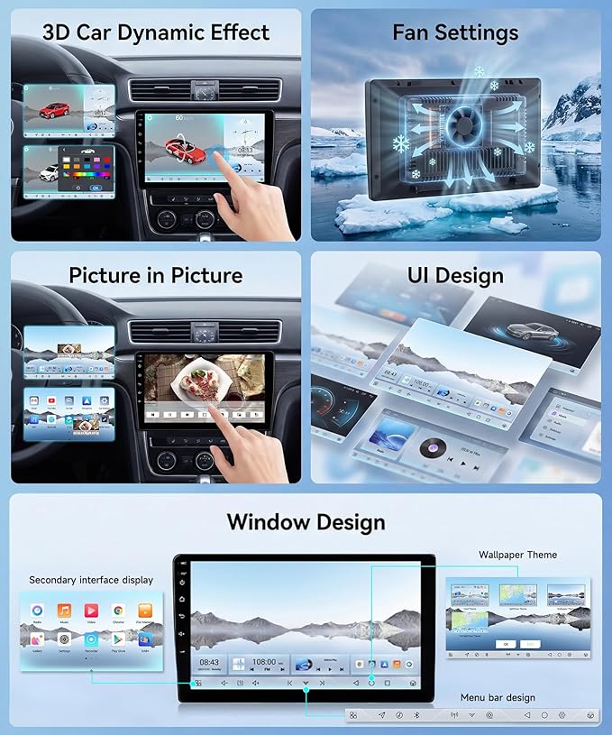 Qualcomm 8-core 4G+64G Car Stereo Radio for Honda CRV 2007-2011, Upriding 9-Inch 1280P QLED Touchscreen Radio with 5G WiFi Wireless Carplay Android Auto BT5.1 DSP/Hi-Res Audio SWC GPS Backup Camera