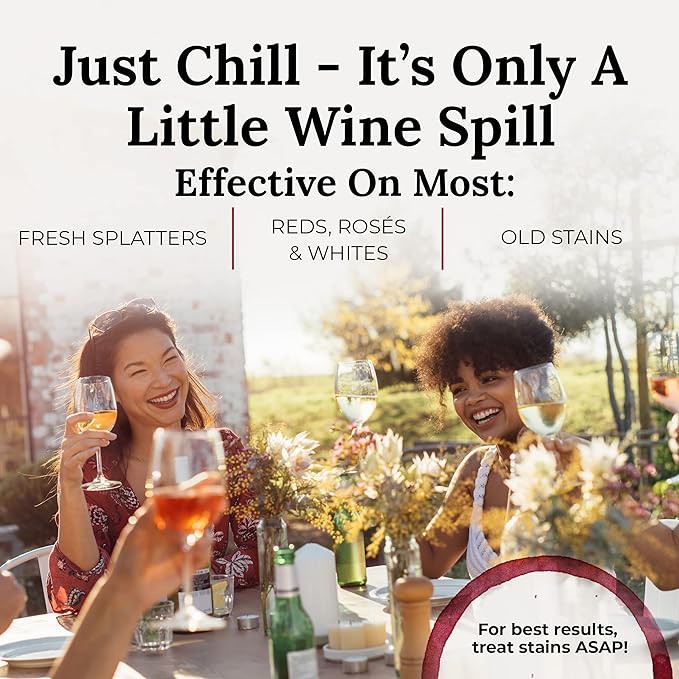 Chateau Spill Wine Stain Remover Spray - On-the-Go Wine Spill Cleaner - EPA Safer Choice Certified Carpet & Upholstery Cleaner - No Added Phosphates Laundry Stain Remover Spray - 4 Fl Oz, Pack of 25