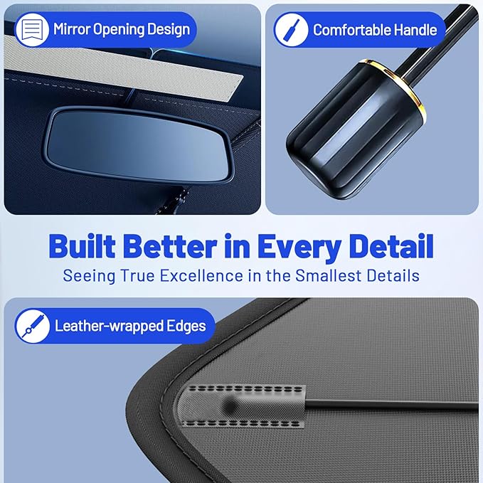 Car Windshield Sun Shade for Chevrolet Equinox 2018-2026 –[Reflective Coated Fabric] Sunshade Umbrella for Front Window, Car Shades Sun Visor Keep Car Cool and Protects Interior, 1:1 Exact Fit