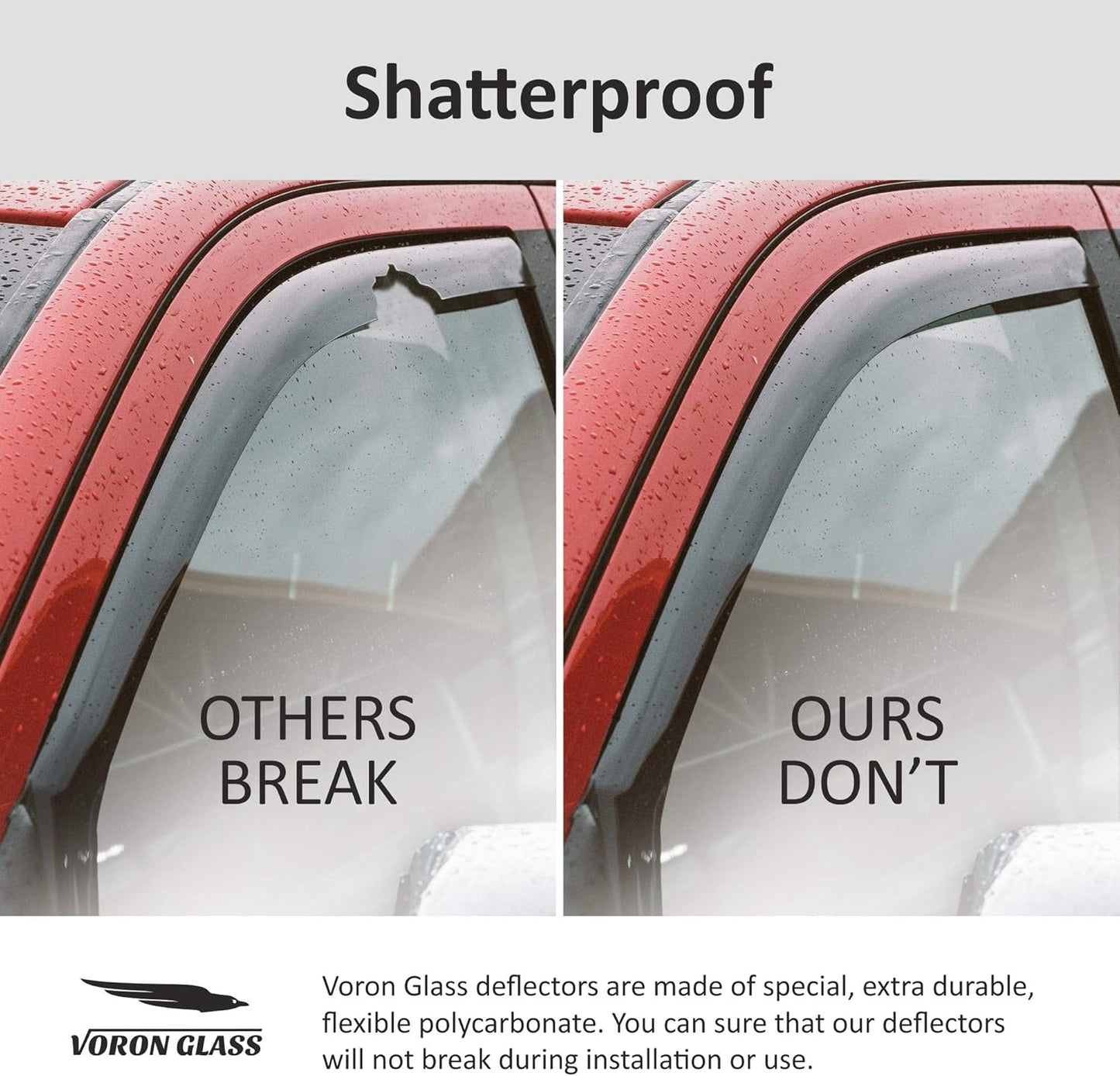 Voron Glass in-Channel Extra Durable Rain Guards for Mazda CX-90 2024-2025, Window Deflectors, Vent Window Visors, 4 Pieces - 200684