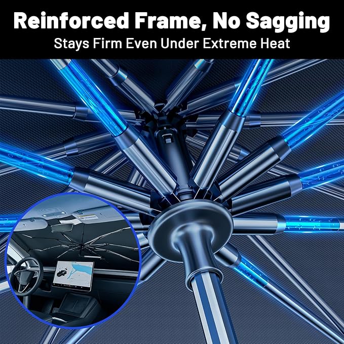 Car Windshield Sun Shade for Honda Accord 2018-2026 –[Reflective Coated Fabric] Sunshade Umbrella for Front Window, Car Shades Sun Visor Keep Car Cool and Protects Interior, 1:1 Exact Fit