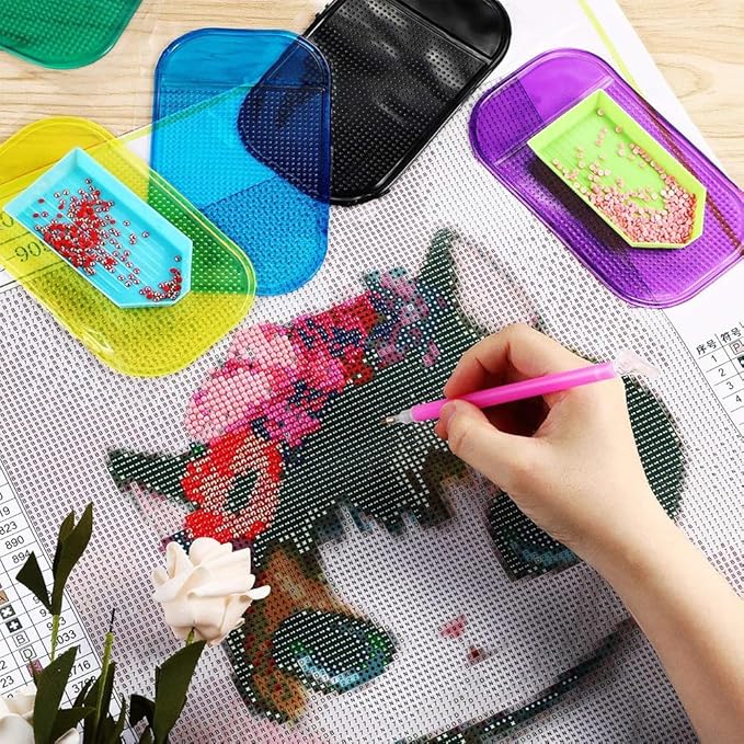 5PCS Extra-Strong Anti-Slip Pad Car Dashboard Sticky Pad Removable Silicone Gel Mat Washable Multi-Purpose PU Gel for Cell Phone Tablet (Green)