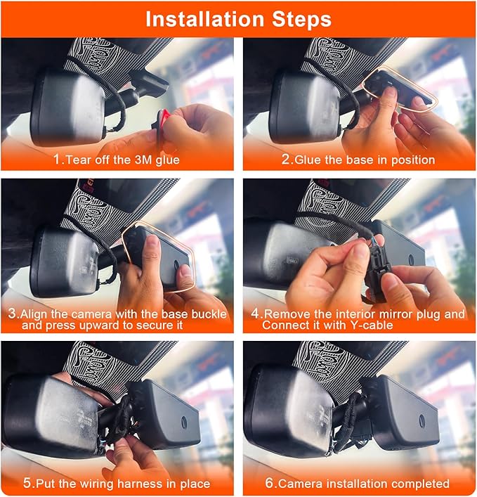 Mangoal 4K Dash Cam fit for Ford F150 2013-2017 F250/F350 Super Duty 2015-2019 XLT Lariat King Ranch Raptor Limited Platinum (Model B), UHD 2160P Video, WiFi and Free App,128GB Card