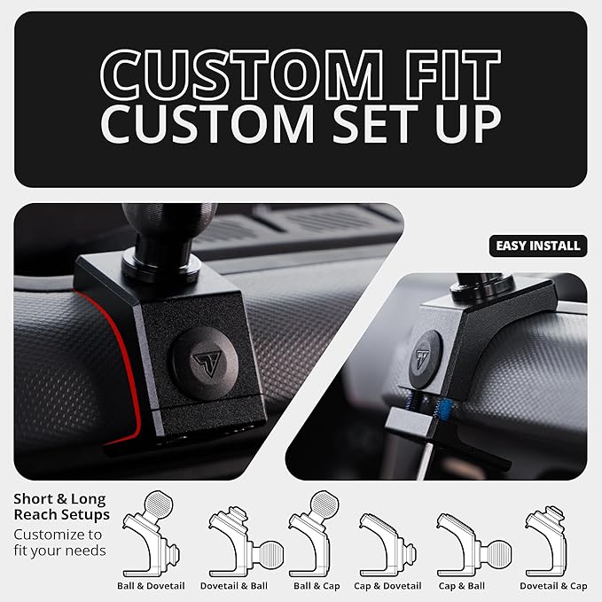 Tackform LINK Phone Mount with Top Dash Clip - Compatible with 2021-2025 Ford Bronco | Aluminum | Zero Slip, Anti-Scratch | Universal Magnetic Phone Holder | 2" Arm | Orange | (NOT MAGSAFE Compatible)